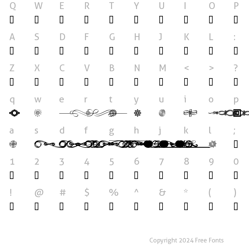 Character Map of DesignMotif Regular