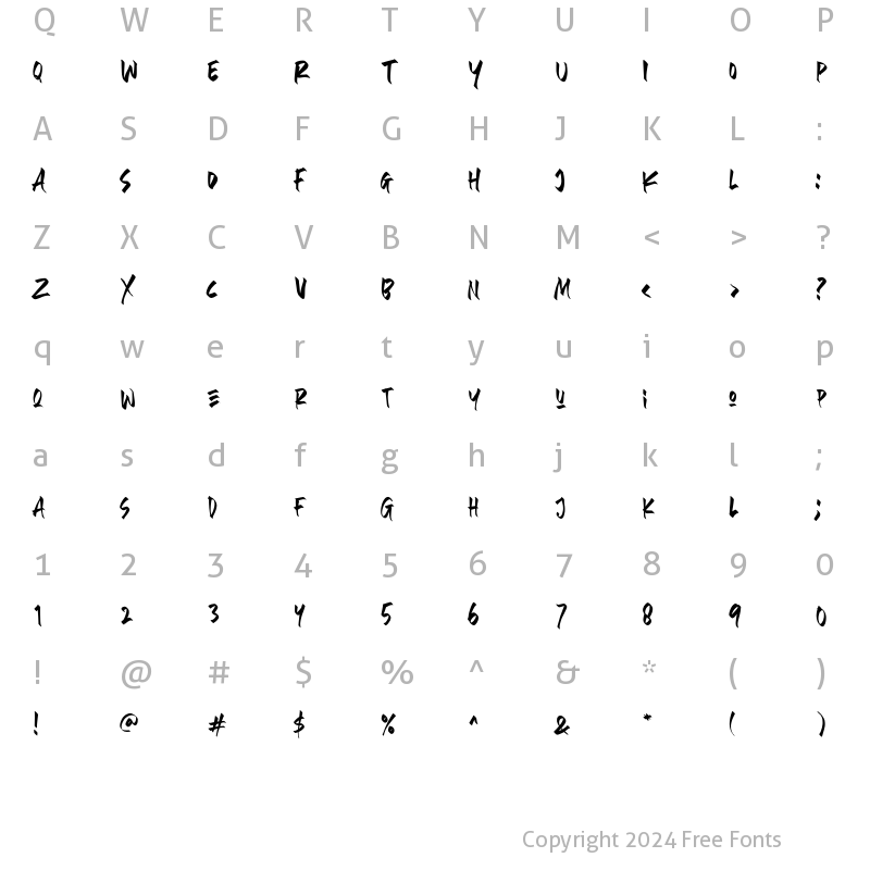 Character Map of Designors Regular