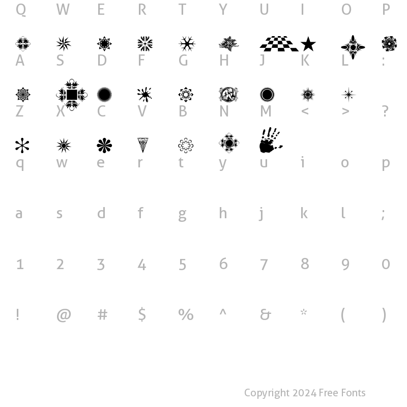 Character Map of designs_csp Regular