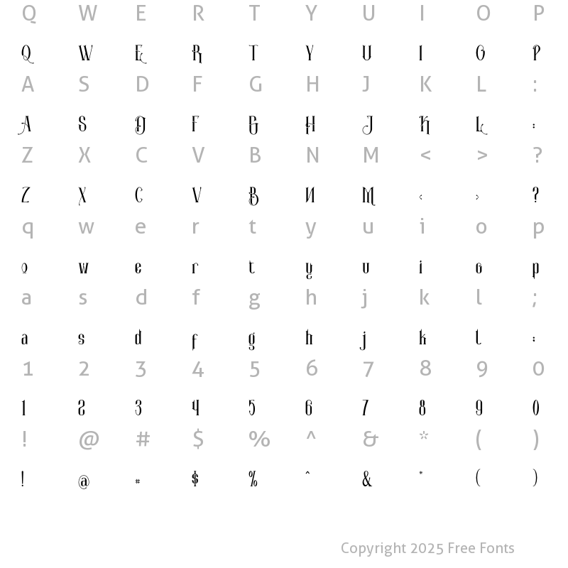 Character Map of Deska Magosta Regular
