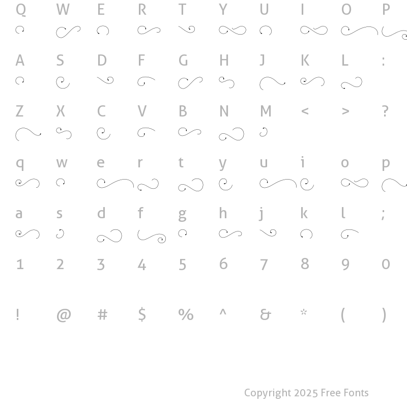 Character Map of Deska Magosta Swashes