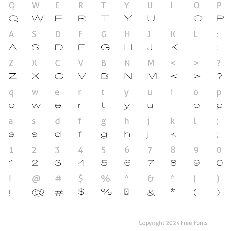 Character Map of Desolator Light