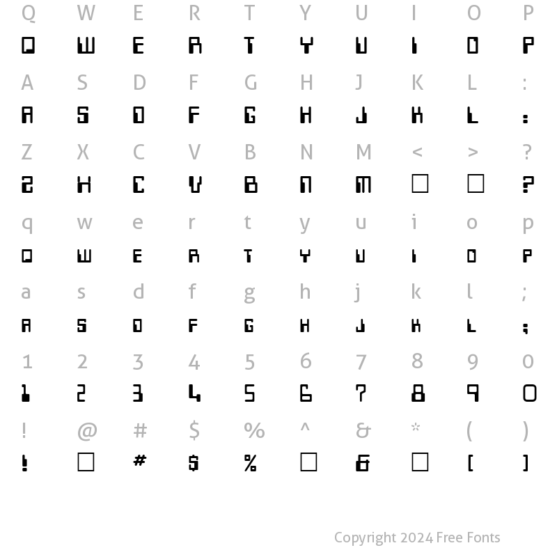 Character Map of Desoto Normal