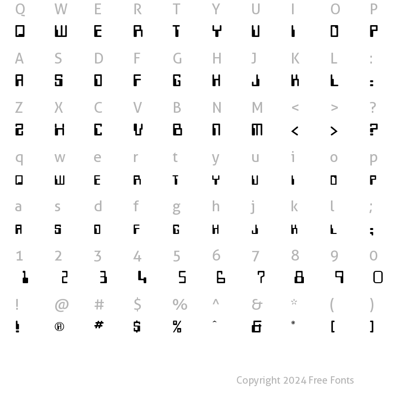 Character Map of Desoto Regular