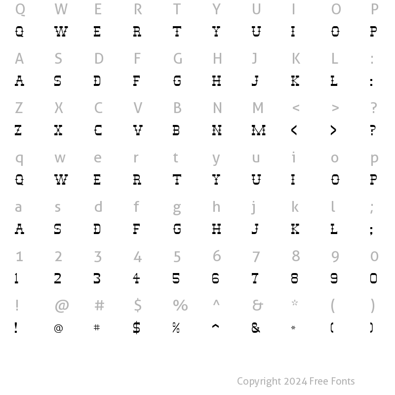 Character Map of Destiny Regular