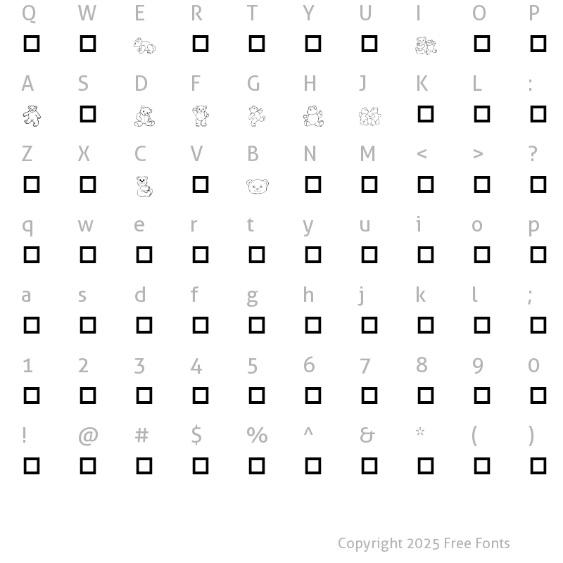 Character Map of Destiny's Teddy Dings One Regular