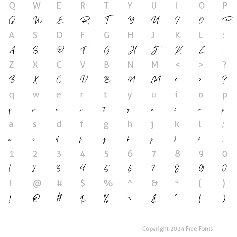 Character Map of Destomed Regular