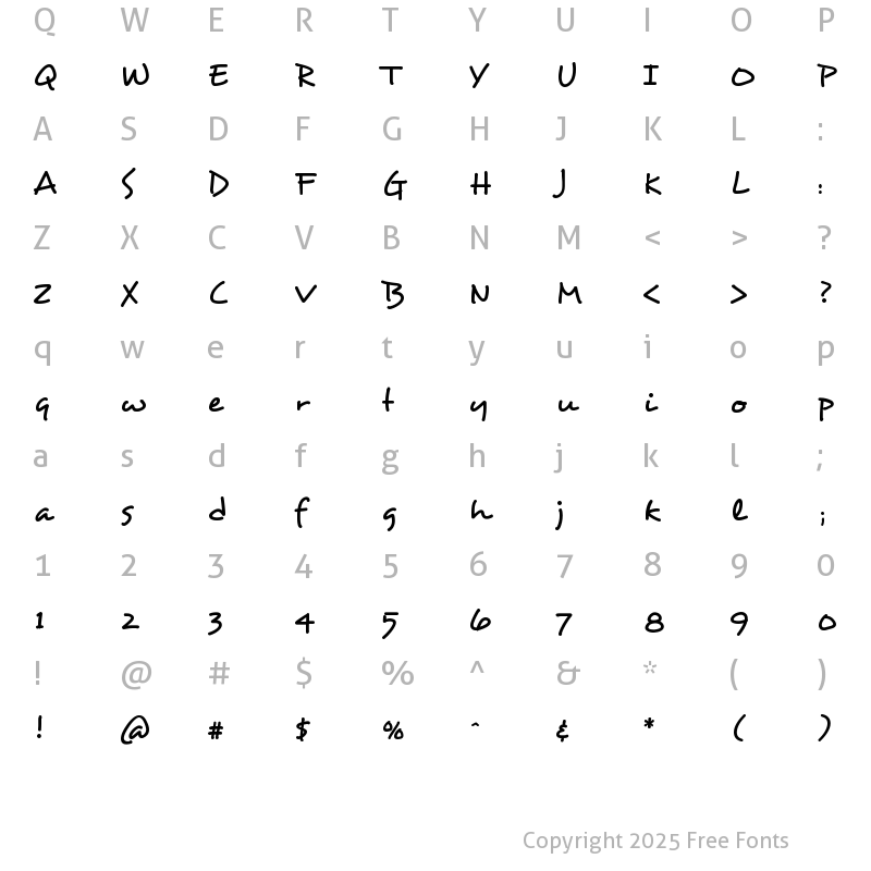 Character Map of Desyrel Regular