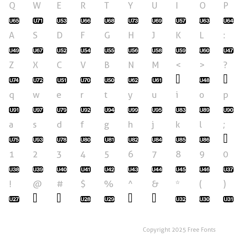 Character Map of DeutscheBahnAG Five Normal