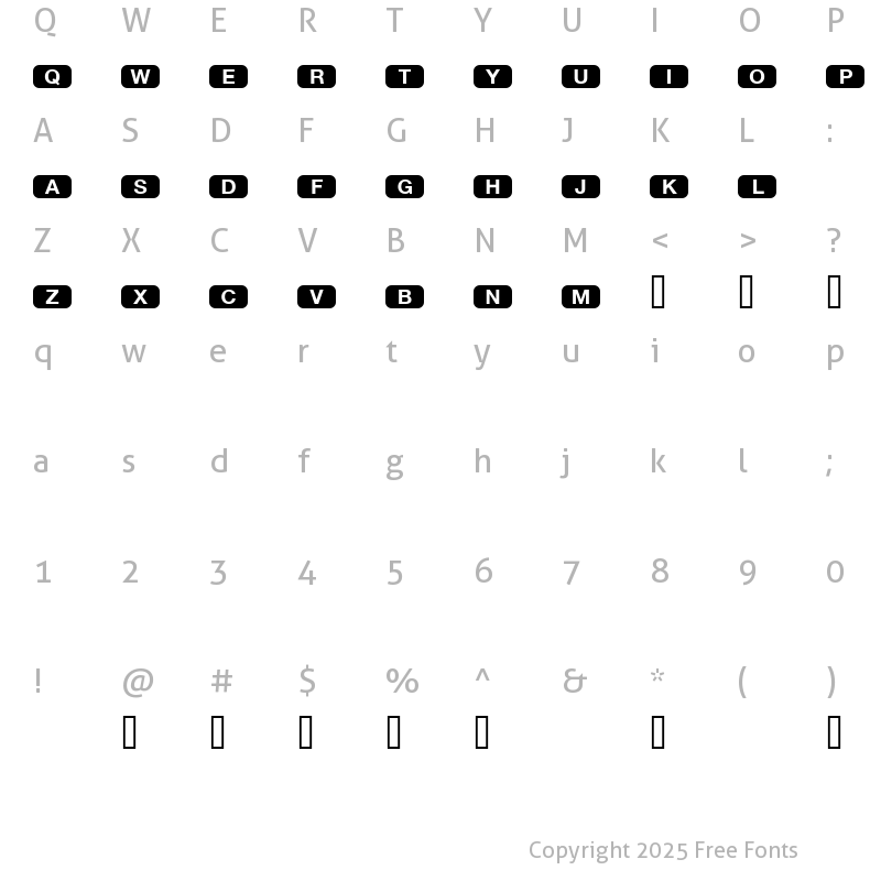 Character Map of DeutscheBahnAG Six Normal