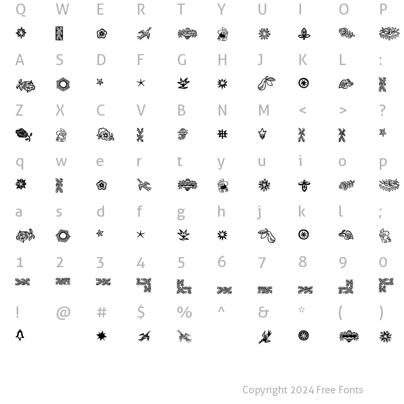 Character Map of DeutscherSchmuck Regular