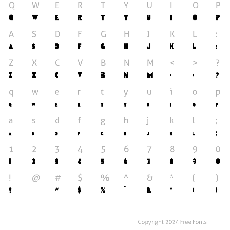 Character Map of Devendra Cn Regular