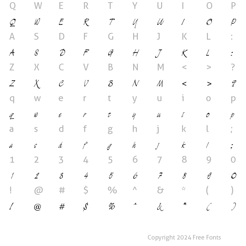 Character Map of Dewellian Regular