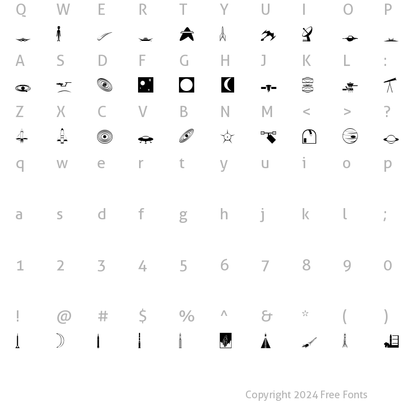 Character Map of DexisDingbatsEightSSi Regular