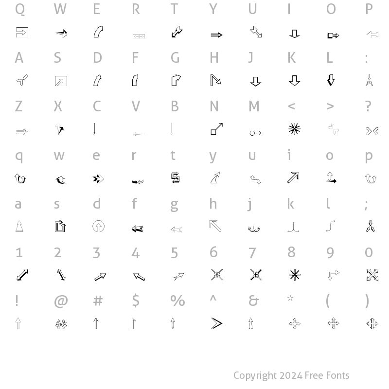 Character Map of DexisDingbatsFiveSSi Regular