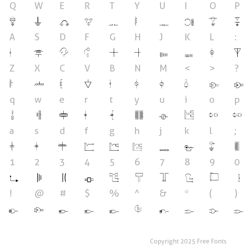 Character Map of DexisDingbatsSixSSK Regular