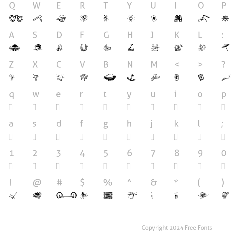 Character Map of DF Organics IIB LET Plain