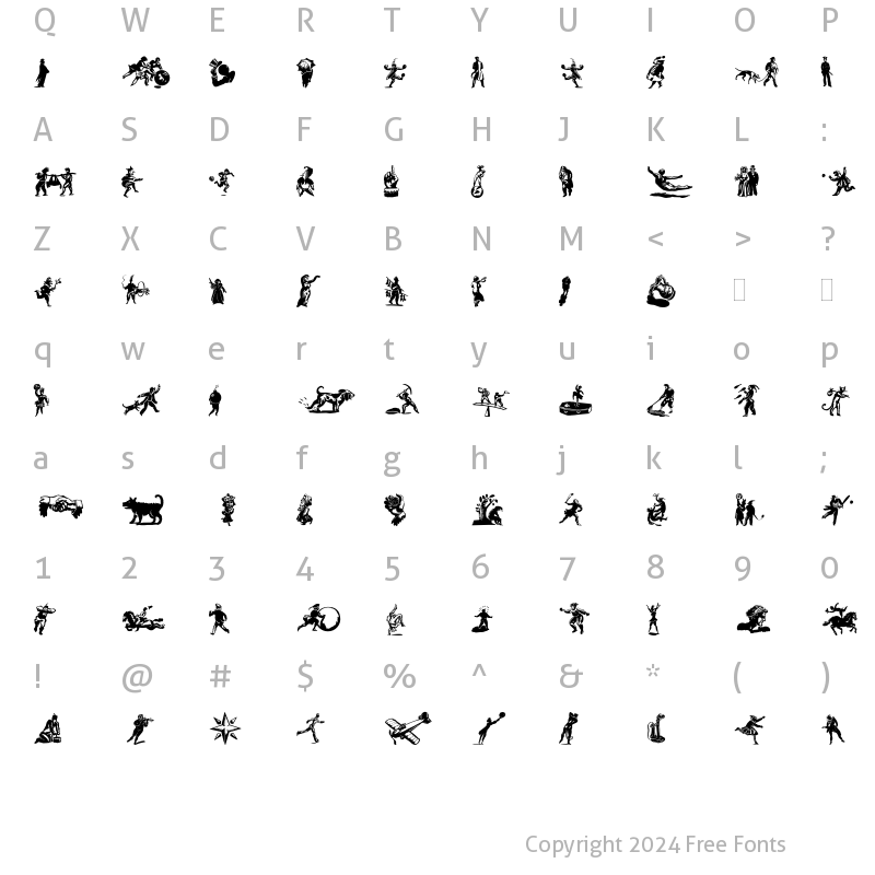 Character Map of DF Primitives Regular