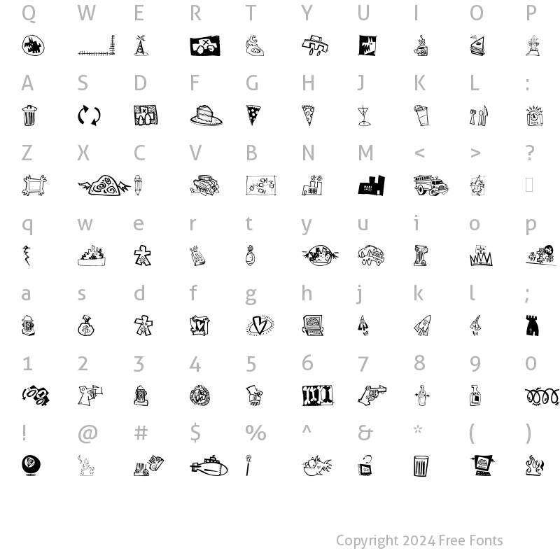 Character Map of DF Urbans LET Plain