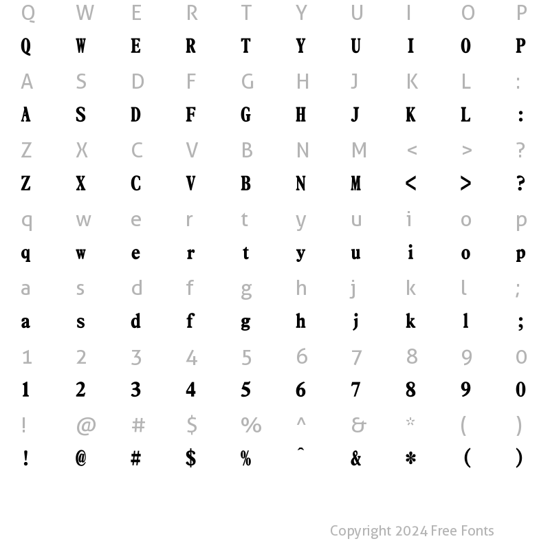 Character Map of DFLiKingHeiU-XB Regular