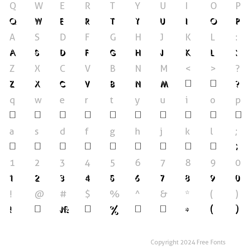 Character Map of DG_Unbra Normal