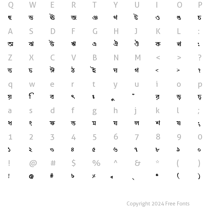 Character Map of DhorolaMJ Bold