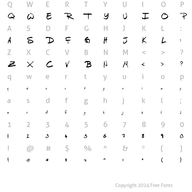 Character Map of Didrik Regular