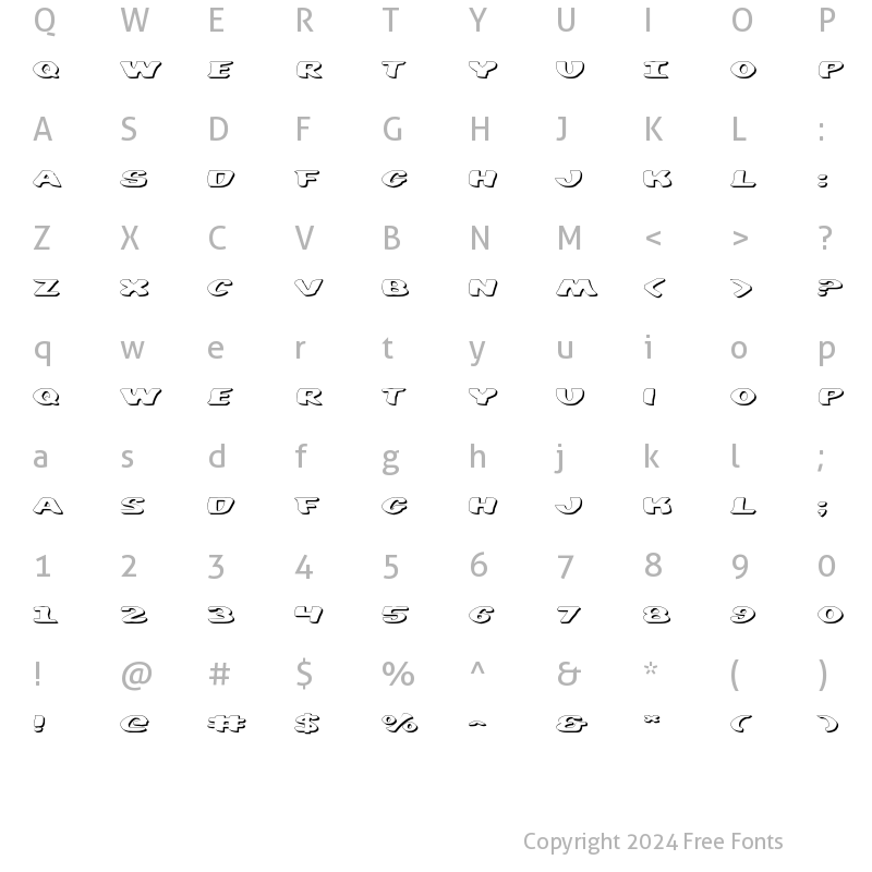 Character Map of DiegoCon 3D 3D