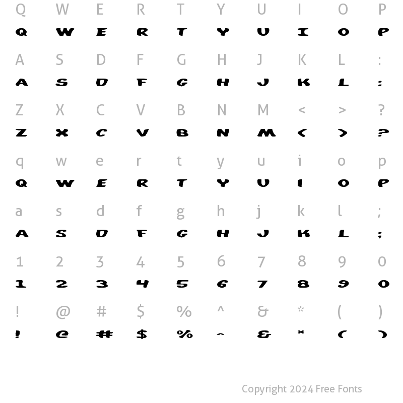 Character Map of DiegoCon Regular