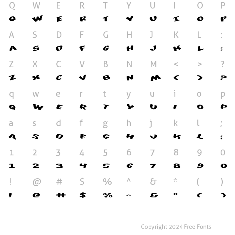 Character Map of DiegoCon Scrambled Scrambled