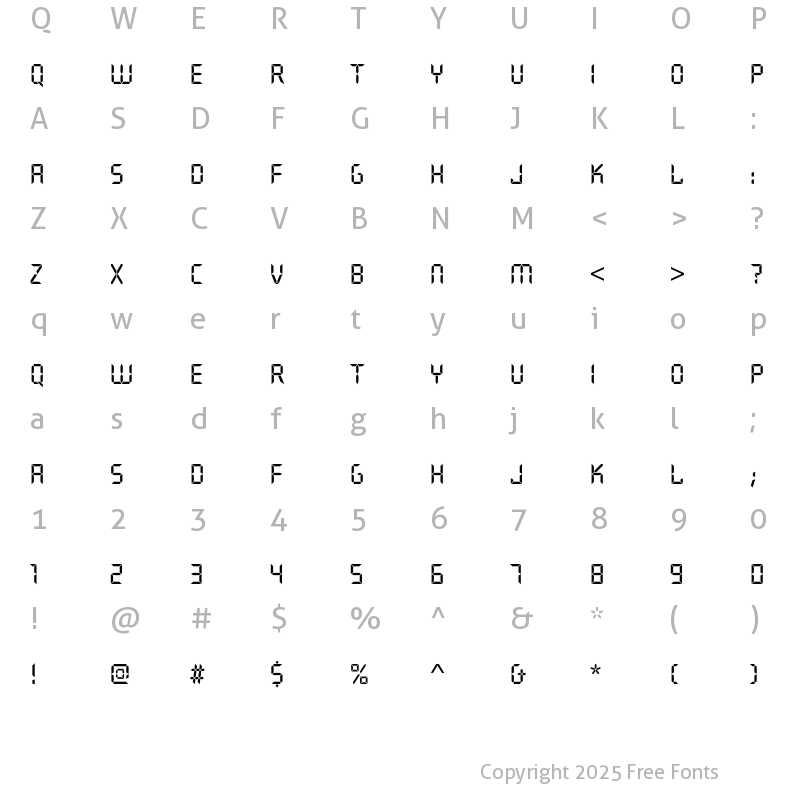 Character Map of Digistyle Unicode Regular