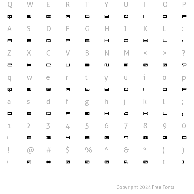 Character Map of Digit Cube