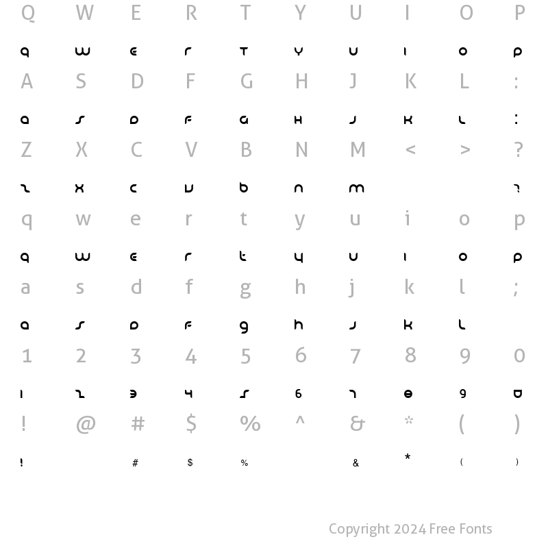 Character Map of Dima Barf 2 Bold