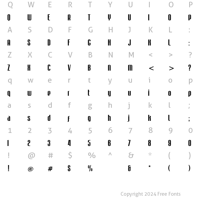 Character Map of Dima Mabella Bold