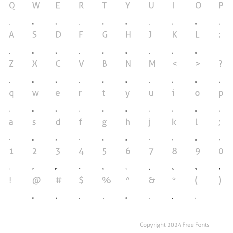 Character Map of Dima Makhtom Light