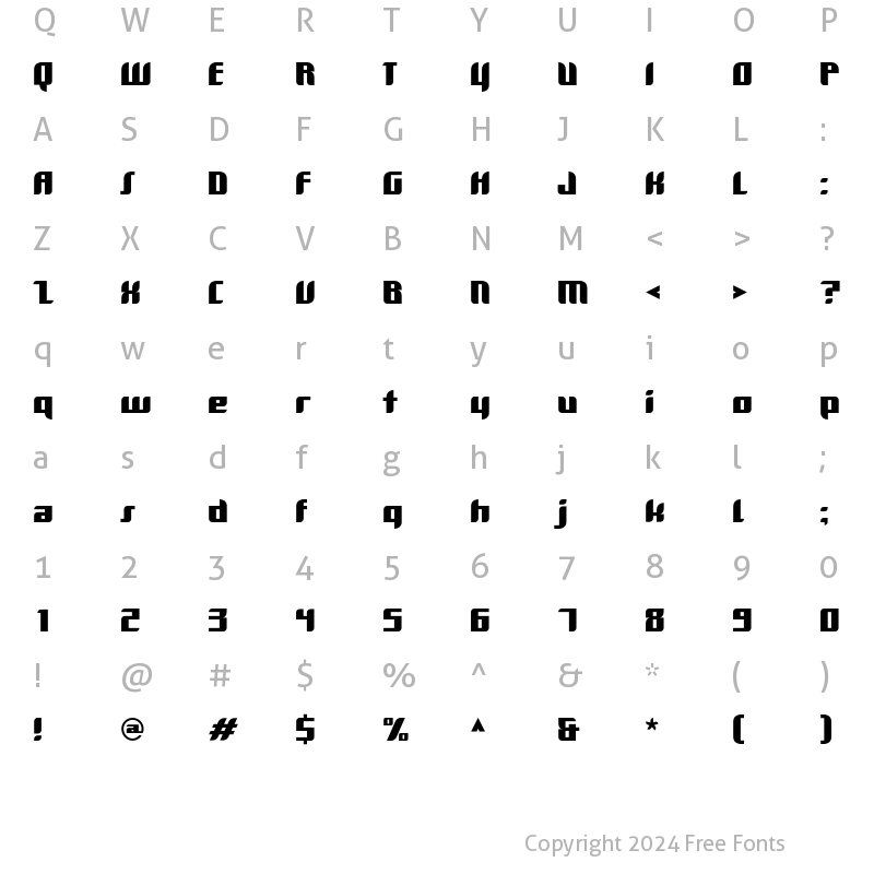 Character Map of Dimentia Medium