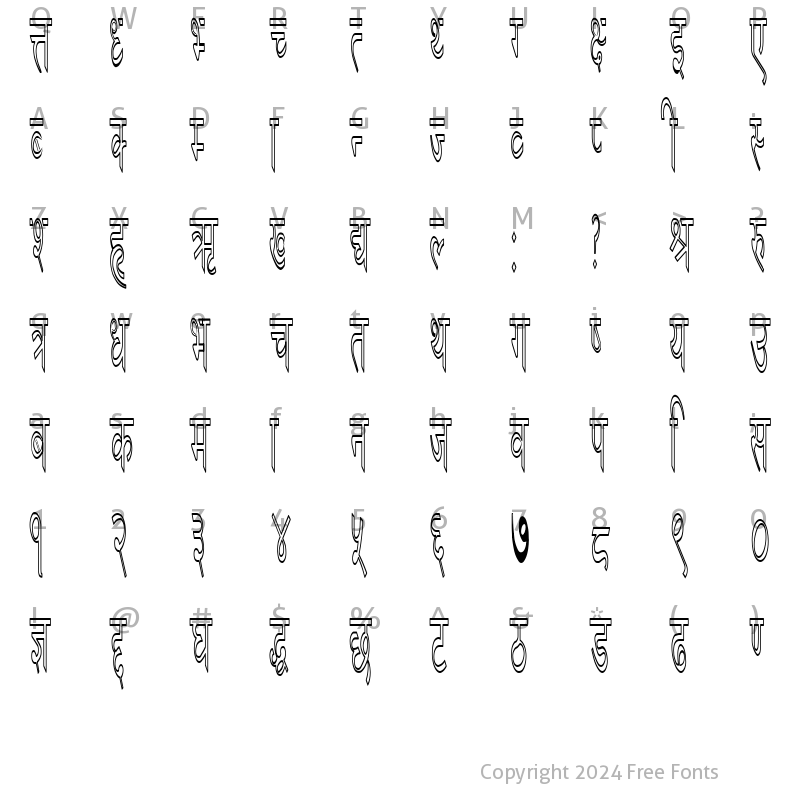 Character Map of DINA30 NORMAL