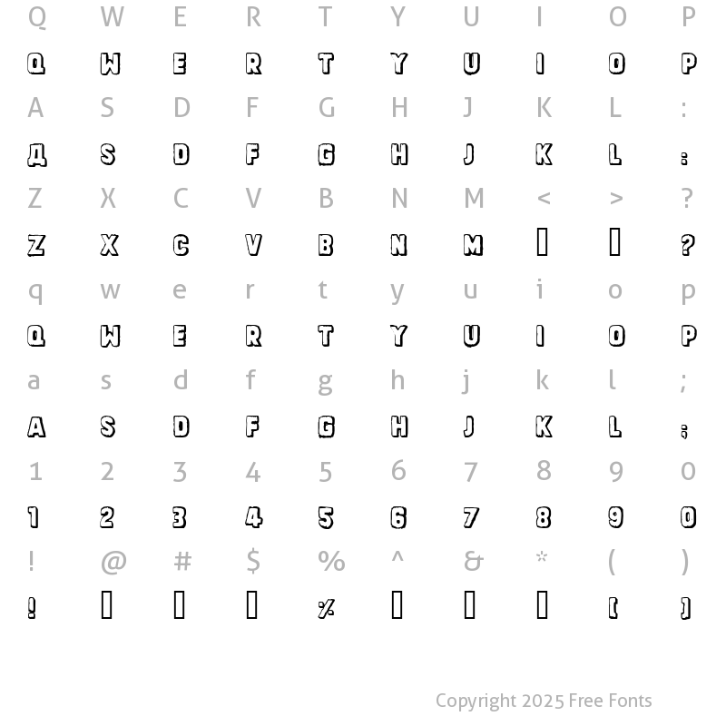 Character Map of Dinarjev Republika Regular