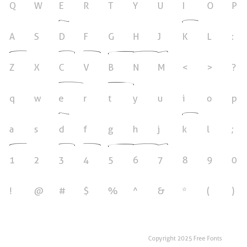 Character Map of Dinattallie Swash Regular