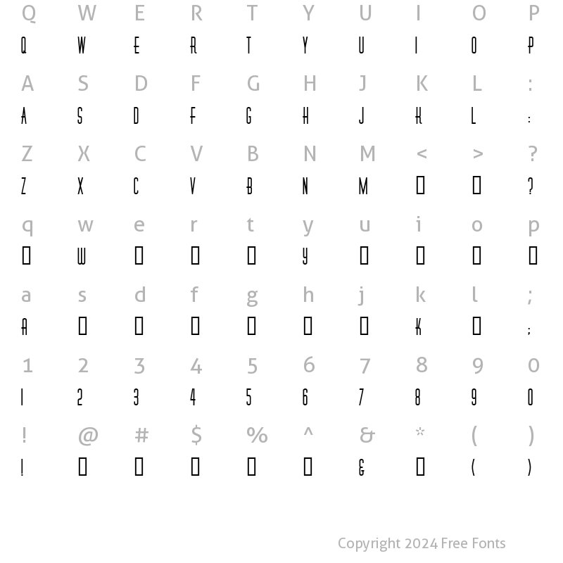 Character Map of Diner Fatt