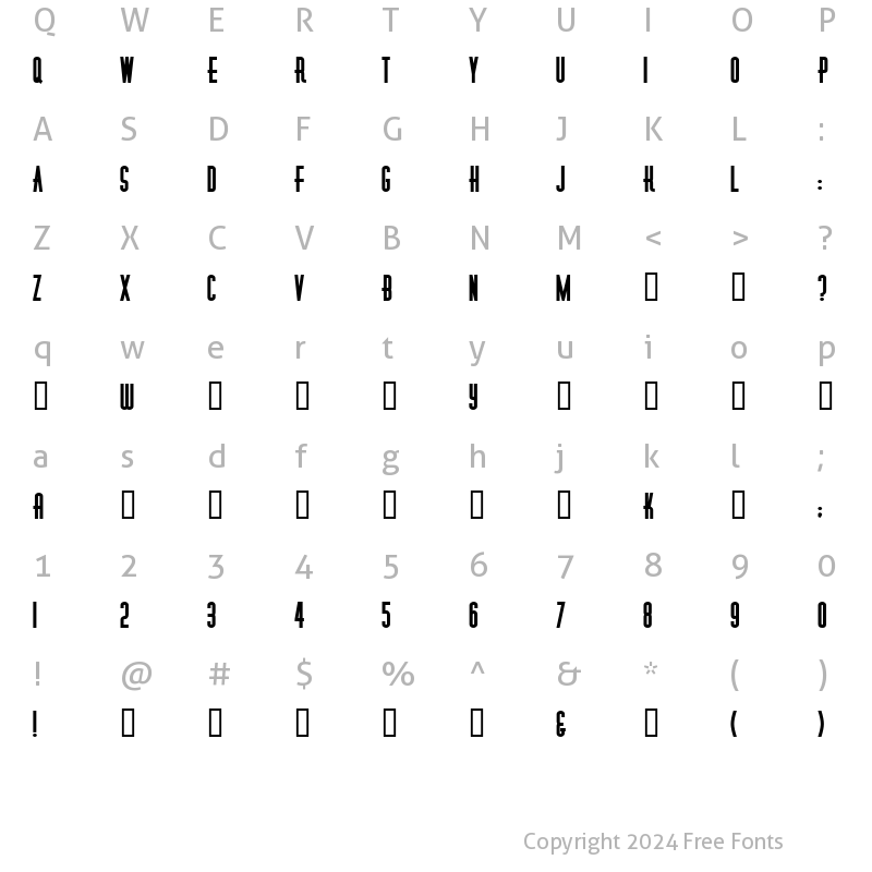 Character Map of Diner Obese