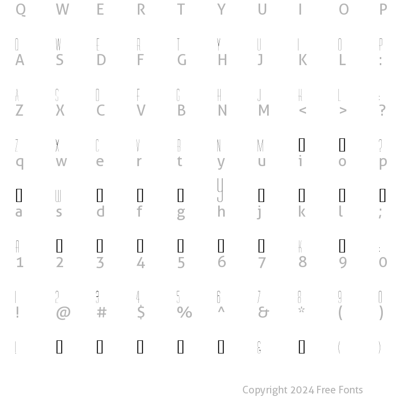 Character Map of Diner Skinny