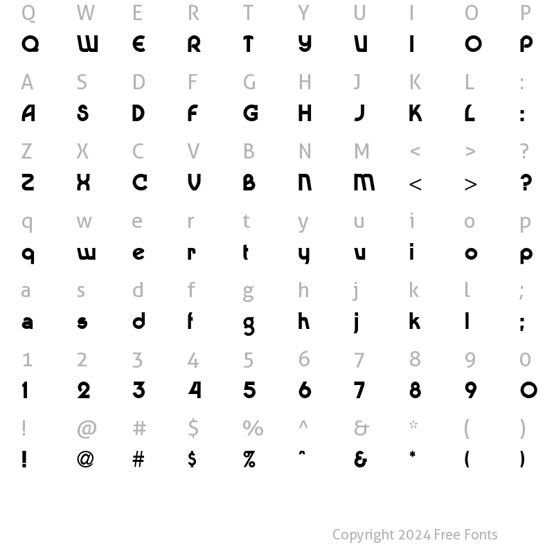 Character Map of DingalingMedium Regular