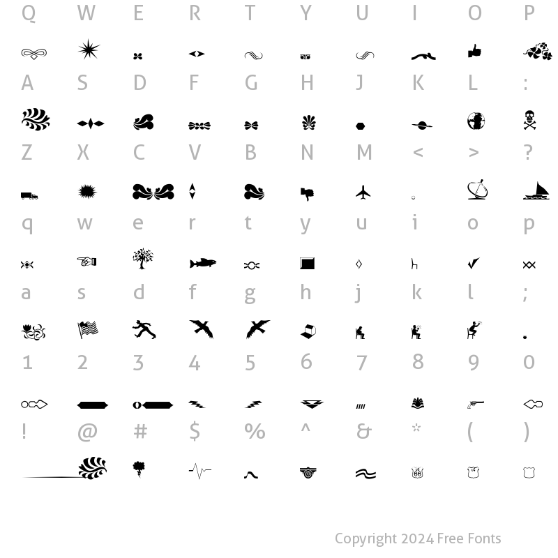 Character Map of Dingbat2 Regular