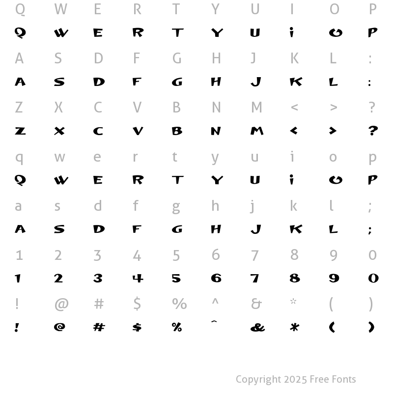 Character Map of DingleHopper Regular