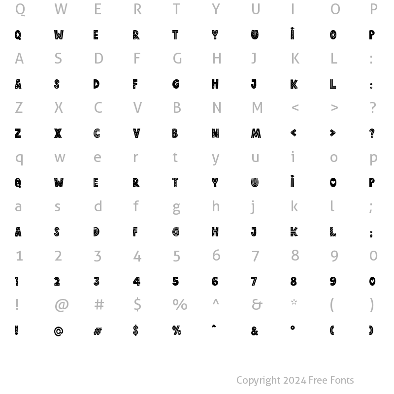 Character Map of Dingo Nursery Regular