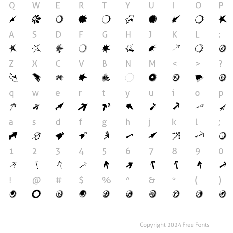 Character Map of DingsbumsBats Regular