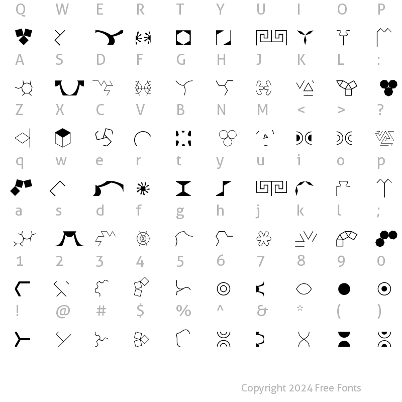 Character Map of Dingsda Regular