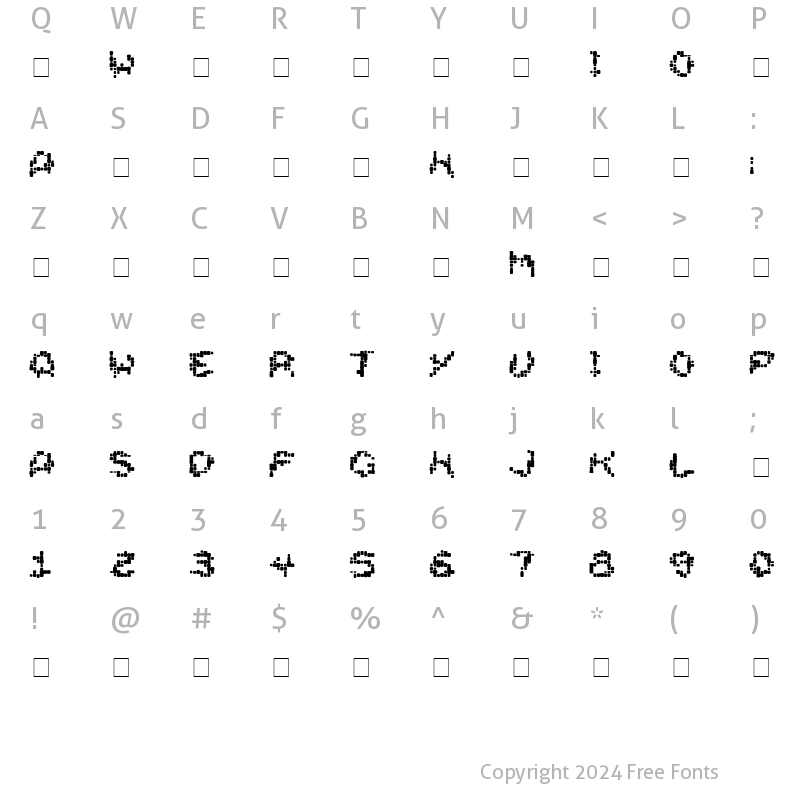 Character Map of DirtyHead Regular