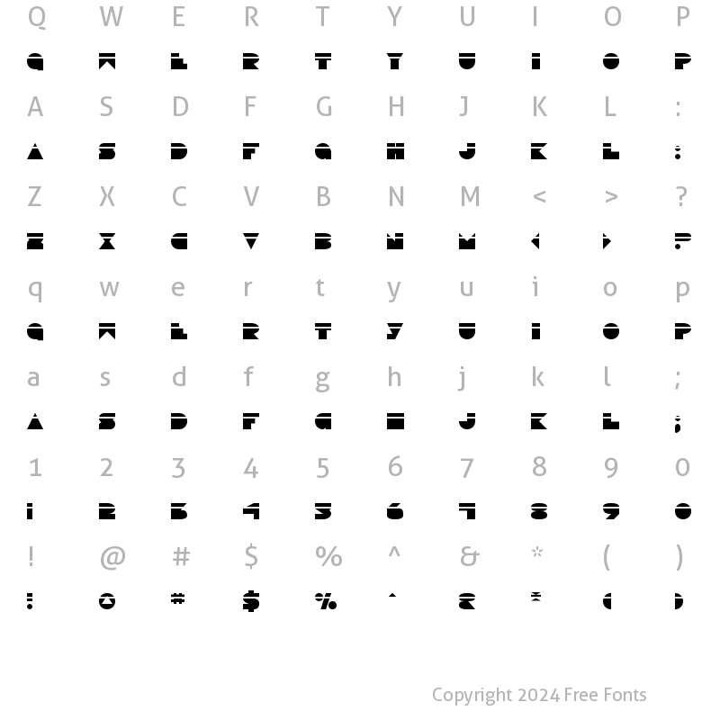 Character Map of Disco Deck Laser Laser